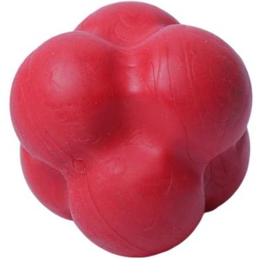 Imagem de Brinquedo Bola Maciça Átomo 6 em 1 Vermelho para Cães - Tam. M