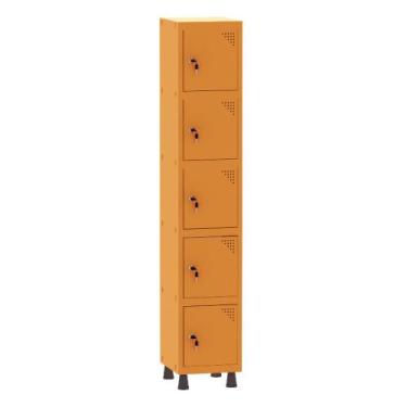 Imagem de Armário Guarda Volume Locker Roupeiro 1 Vão 5 Portas Aço GRF501/5 Lara
