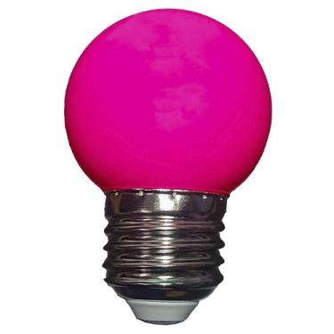 Imagem de Kit 10 Lâmpadas Led Mini Bulbo Bolinha E27 1w Coloridas 110V 220V - Em