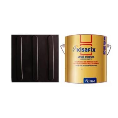 Imagem de Piso tátil direcional 25x25cm pvc kit 20pçs + 2 cola 750g - LAGGE ACES