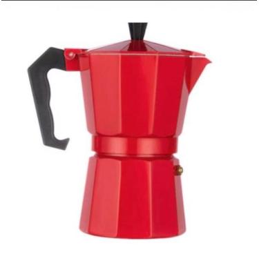 Imagem de Cafeteira Italiana Faz 6 Xicaras De Café Vermelha 300Ml - Moka