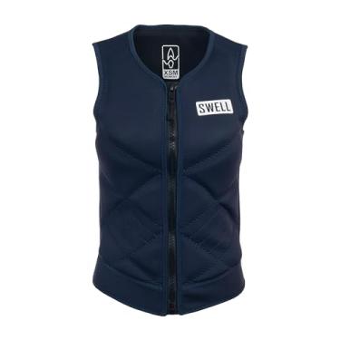 Imagem de SWELL Wakesurf- Colete feminino de neoprene para wakesurf Comp - Projetado exclusivamente para wake surf, mas ótimo para todas as outras atividades aquáticas! (Marinho, grande)