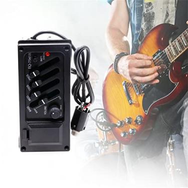 Imagem de Captador de Guitarra Eq Clássico Madeira Acústica Caixa Elétrica Baixo Midd Treb Pres Captador 7545r