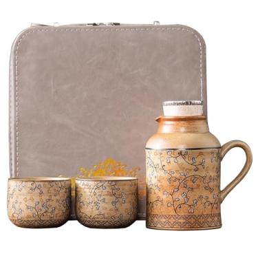 Imagem de Xícara De Chá Vintage Para Restaurante, Xícara De Chá Chinesa E Bule De Chá Com Rolha De Garrafa De Cortiça, Caneca De Cerâmica De Grande Capacidade(Style3)