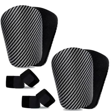 Imagem de Antoyo Mini caneleiras de futebol - 2 pares de caneleiras pequenas e 2 pares de tiras fixas para 4-6, equipamento de jogo protetores de pequenas caneleiras de futebol