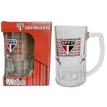 Imagem de Caneca Vidro São Paulo Times de Futebol Transparente