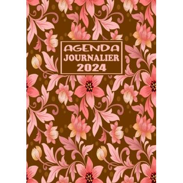 Imagem de Agenda Journalier 2024: Restez Organisé du 1er janvier 2024 au 31 décembre 2024 | Pages de Contacts, Emplois du Temps, Journal de Mots de Passe, Jours Fériés, Anniversaires et Bien Plus Encore !