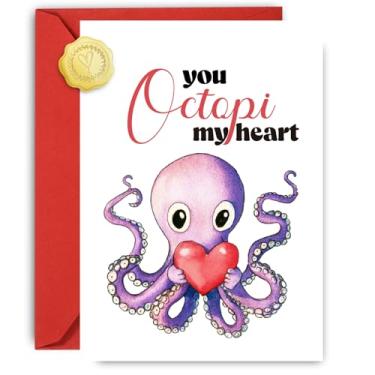 Imagem de Wonkali Cartões engraçados de dia dos namorados de polvo