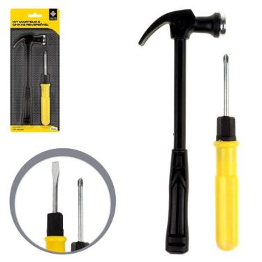Imagem de Kit Martelo com Chave Philips e Chave de Fenda Jogo de Peças e Ferramentas