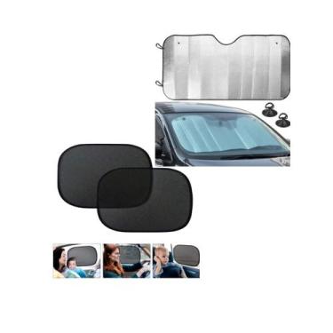 Imagem de Kit Solar Protetor Para-brisa + janela Universal Carro - Arts