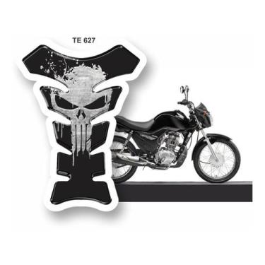 Imagem de Adesivo Justiceiro Protetor De Tanque E Bocal Punisher Preto - Resitan