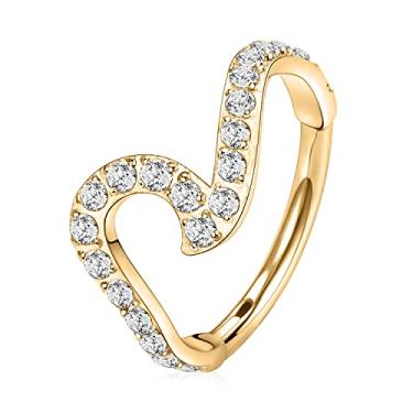 Imagem de AROWRO Anel de argola articulada CZ 20G 18G 16G 5/6/7/8/9/10/12 mm opala de aço cirúrgico concha daith torre cartilagem tragus helix brincos septo clicker piercing de nariz joias piercing de nariz,