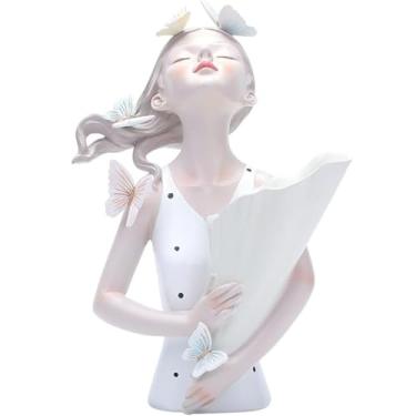 Imagem de Vaso de flores decoração de casa decoração de casa sala de estar mesa luxuosa estética nórdica moderna mesa quarto decoração de dormitório vasos de flores ornamentos de escritório amarelo azul fofo