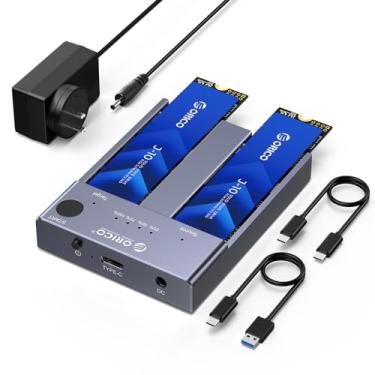 Imagem de ORICO M.2 Nvme Cloner Dual-Bay Nvme Docking Station Offline Clone Usb C Para Nvme Ssd Enclosure Duplicador M.2 De Alumínio Para Ssds Pcie M-Key Máx. Até 8 Tb Ferramenta Grátis-M2P2