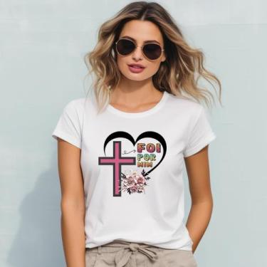 Imagem de Camiseta Feminina Evangelica Crista Lindas Estampas Religiosas - Fatto