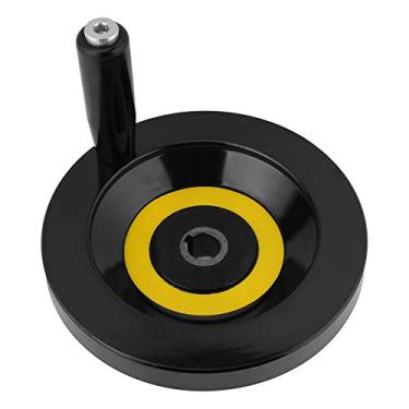 Imagem de Tbest 1 peça de roda de mão traseira de fresadora de torno preto com alça giratória 12 x 80 mm peças de moldura (16 * 160 mm)