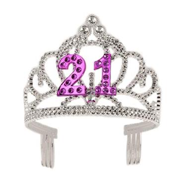 Imagem de Forum Novelties Acessórios para festa de aniversário para meninas, preço popular, 21 anos, 6 x 5 EUA, Aniversário de 21 anos, tamanho nico