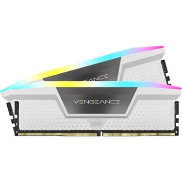 Imagem de CORSAIR VENGEANCE RGB DDR5 RAM 32GB (2x16GB) 6000MHz CL36-44-44-96 1,35V Intel XMP Desktop Computer Memory - Branco (CMH32GX5M2E6000C36W)