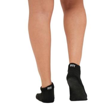 Imagem de Meia poliamida sapatilha preto - FITT, Preto, 34 a 39