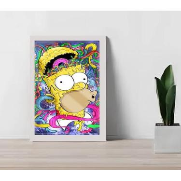 Imagem de Quadro Decorativo Homer Simpson Drop C Moldura e Vidro 33x25 - Genéric