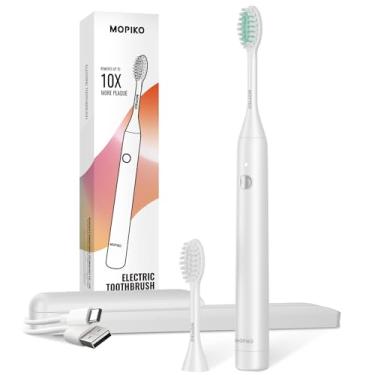 Imagem de MOPIKO Escova de dentes elétrica sônica (branca, USB)