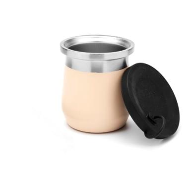 Imagem de BALIBETOV Cabaça de Erva Mate – Copo de Erva Mate de Aço Inoxidável de 266 ml com Isolamento de Parede Dupla, Base Antiderrapante, Tampa de Silicone à Prova de Derramamento – Mate Argentino – Canecas