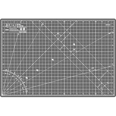 Imagem de Elan Tapete de corte A3 preto e acinzentado, tapete de artesanato de 5 camadas, tapete de corte autocura 18 x 12, tábua de corte artesanal, tapete de costura imperial, tapete acolchoado, tapete para hobby, para costura, materiais acolchoados