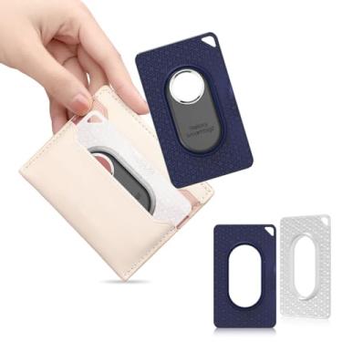 Imagem de BIQIRE Para Galaxy SmartTag2, porta-cartões [2 unidades], capa ultrafina para cartões SmartTag2, suporte de cartão inteligente TPU macio para carteira, bolsa, mochila| permanece oculto (transparente +