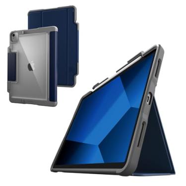 Imagem de STM Dux Plus para iPad Air 11 polegadas M2 6ª geração 2024 (5ª/4ª geração) - capa emborrachada ultra protetora, leve com parte traseira transparente, suporte para Apple Pencil com capa liga/desliga