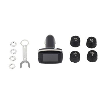 Imagem de Acouto Isqueiro digital de 12 V ABS para carro TPMS de monitoramento de pressão de pneu com 4 sensores externos, Moderno