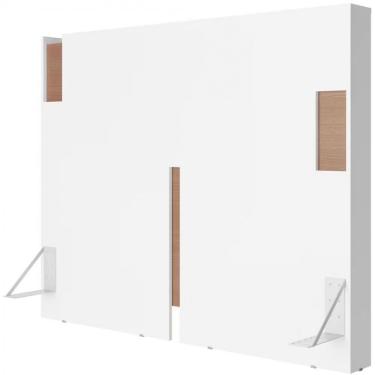 Imagem de Cabeceira Para Cama Box Casal E Queen Bartira Diplomata Branco-avelã