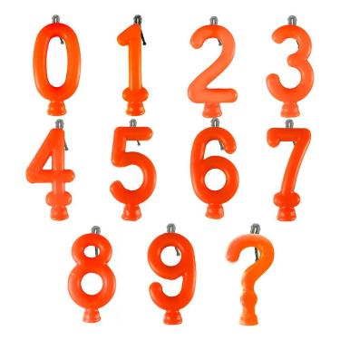 Imagem de Vela De Aniversário Neon Laranja Modelo 8