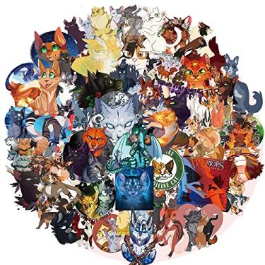 Imagem de 100 peças adesivos peludos guerreiros gatos GMVAESKY para crianças Aldults Adolescentes para festa de aniversário decoração garrafas de água laptop mala