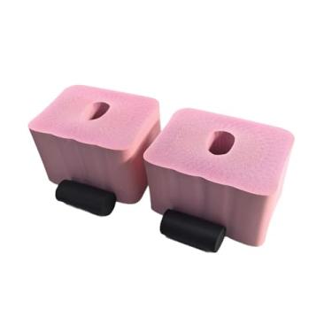 Imagem de Colaxi Barra de flexão de esponja, 2 peças, protetor macio para mãos/pulsos, piso antiderrapante, exercícios para homens e mulheres, suporte para flexão, Rosa