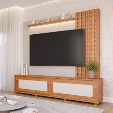 Imagem de Estante Home para Tv 85 Polegadas 100% Mdf Marrocos Cinamomo/ Off White