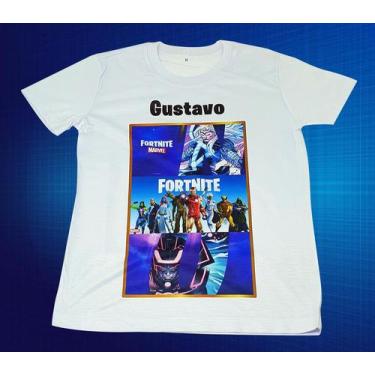Imagem de Camiseta Branca Infantil Lembrancinha Game Fortnite - GMH Prod. Serv. 