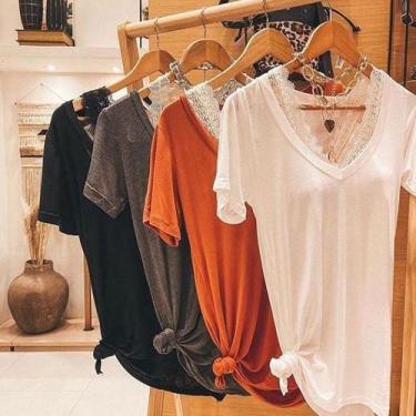 Imagem de Blusa podrinha feminina influencer - Filó Modas, M, Laranja