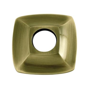 Imagem de Kingston Brass K110F3SQ Flange de braço de chuveiro quadrado arredondado Gehry, 2-3/40.6 cm (C) x 2-3/40.6 cm (L) x 3/20.3 cm (A), latão antigo