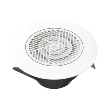 Imagem de Fenteer Grelha de ventilação circular Ventilação de ar Fácil instalação de teto ajustável para paredes de banheiro Casa Cozinha Teto, Style C
