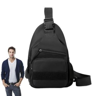 Imagem de Bolsa Pequena Tipo Bandoleira - Saco de Ombro Desportivo para Treino - Mochila Mensageira Portátil Prática Flexível Unissexo para Corrida Caminhada Campismo