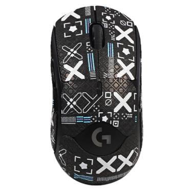Imagem de NOUKAJU Fita de aderência para mouse com cobertura total para mouse gamer sem fio Logitech G Pro, fita antiderrapante para mouse, kit de atualização de mouse profissional pré-cortado autoadesivo