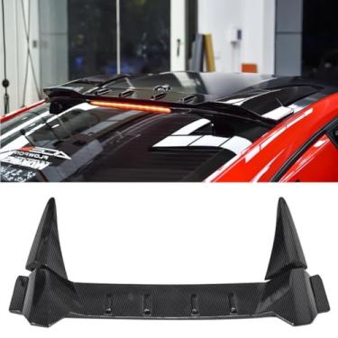 Imagem de Asa de teto traseiro compatível com Mustang 2015-2020 Kit de carroceria Spoiler de porta-malas traseiro acessórios para carro (aparência de fibra de carbono)