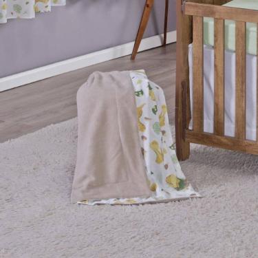 Imagem de Manta Baby Cobertor Bebe Dupla Face Menino Menina 1,15 X