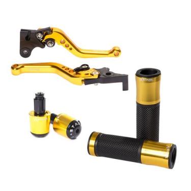 Imagem de Manete Embreagem Freio Manopla Punho Com Peso Pop 100 110 - Stark Race