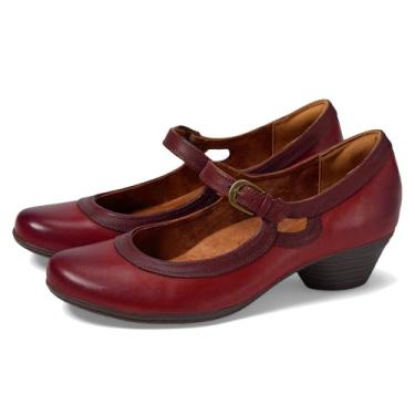 Imagem de SHODENSE Sapatos femininos retrô salto grosso Mary Jane bico redondo tira no tornozelo vestido sandálias salto bloco médio Mary Janes dois tons fivela fosca retrô conforto casamento casual feminino 4