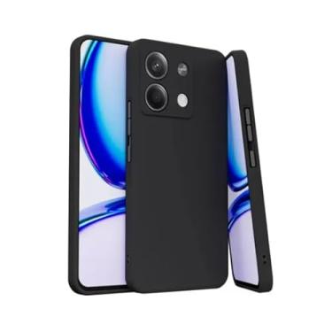 Imagem de Capa de Silicone Aveludada para Motorola Moto G75, Proteção Contra Impacto, Minimalista, Preta