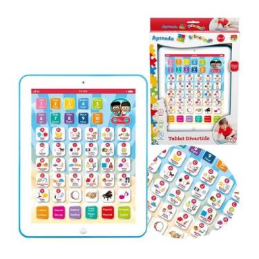 Imagem de Tablet Bilingue Brinquedo Educativo Letras Número Música 6x1 - DM TOYS