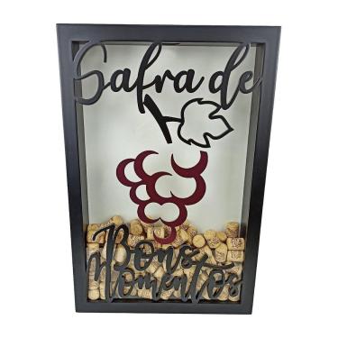 Imagem de Quadro Porta Rolhas De Vinho - Safra De Bons Momentos 150