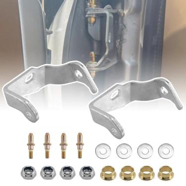 Imagem de RYANSTAR RACING Kit de bucha e pino de dobradiça da porta do lado do motorista dianteiro esquerdo – Compatível com Chevy Silverado, GMC Sierra, Yukon, Cadillac – Substitui 6038456, 89025539, 38456