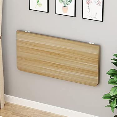 Imagem de LJHSS Mesa dobrável flutuante montada na parede, mesa de jantar dobrável resistente, mesa de computador, mesa suspensa para economia de espaço, para casa, cozinha, escritório